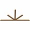 Ekena Millwork Saratoga Timber Gable Bracket, Western Red Cedar, 84"W x 42"H x 1 1/2"D x 3 1/2"F, 12/12 Pitch GBW084X42X0204SAR00SWR - alternate 4